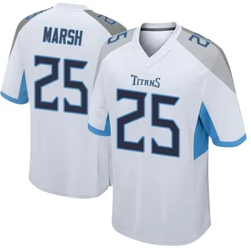 Men's Armani Marsh Tennessee Titans Nike Game Jersey - White