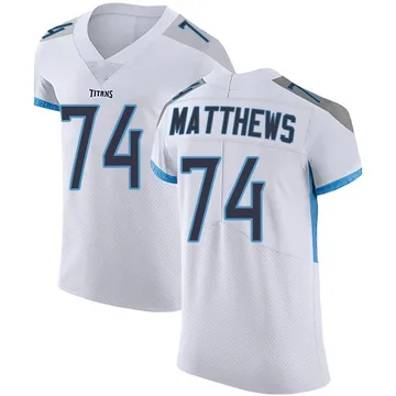 Men's Bruce Matthews Tennessee Titans Nike Elite Vapor Untouchable Jersey - White