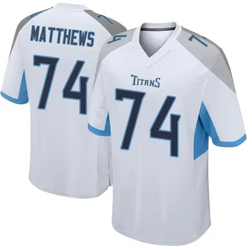 Men's Bruce Matthews Tennessee Titans Nike Game Jersey - White