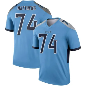 Men's Bruce Matthews Tennessee Titans Nike Legend Jersey - Light Blue