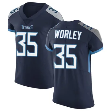 Men's Daryl Worley Tennessee Titans Nike Elite Vapor Untouchable Jersey - Navy