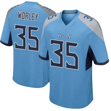 Men's Daryl Worley Tennessee Titans Nike Game Jersey - Light Blue