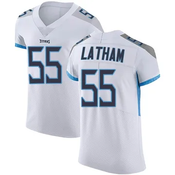 Men's JC Latham Tennessee Titans Nike Elite Vapor Untouchable Jersey - White