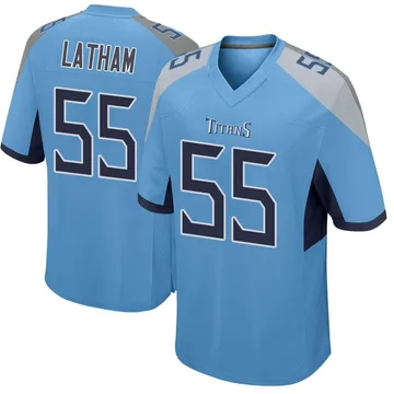 Men's JC Latham Tennessee Titans Nike Game Jersey - Light Blue