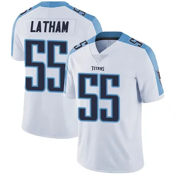 Men's JC Latham Tennessee Titans Nike Limited Vapor Untouchable Jersey - White