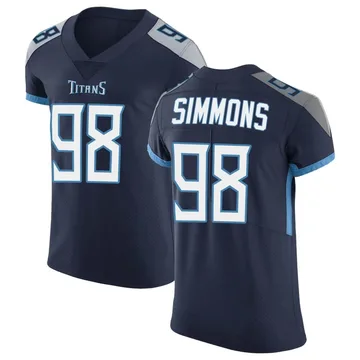 Men's Jeffery Simmons Tennessee Titans Nike Elite Vapor Untouchable Jersey - Navy