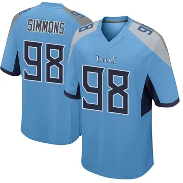 Men's Jeffery Simmons Tennessee Titans Nike Game Jersey - Light Blue