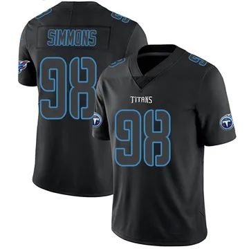 Men's Jeffery Simmons Tennessee Titans Nike Limited Jersey - Black Impact