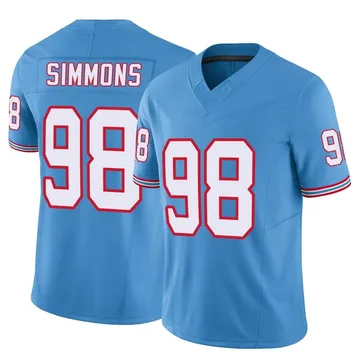 Men's Jeffery Simmons Tennessee Titans Nike Limited Vapor F.U.S.E. Jersey - Light Blue