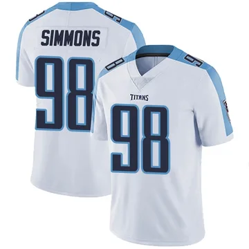 Men's Jeffery Simmons Tennessee Titans Nike Limited Vapor Untouchable Jersey - White