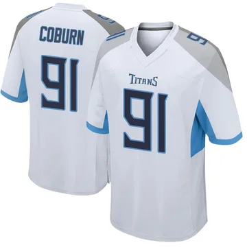 Men's Keondre Coburn Tennessee Titans Nike Game Jersey - White