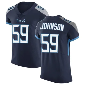 Men's Kyron Johnson Tennessee Titans Nike Elite Vapor Untouchable Jersey - Navy