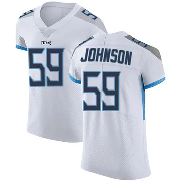 Men's Kyron Johnson Tennessee Titans Nike Elite Vapor Untouchable Jersey - White