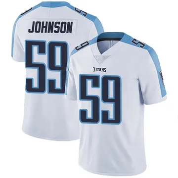 Men's Kyron Johnson Tennessee Titans Nike Limited Vapor Untouchable Jersey - White