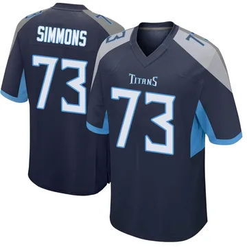 Men's Lachavious Simmons Tennessee Titans Nike Game Jersey - Navy