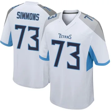 Men's Lachavious Simmons Tennessee Titans Nike Game Jersey - White