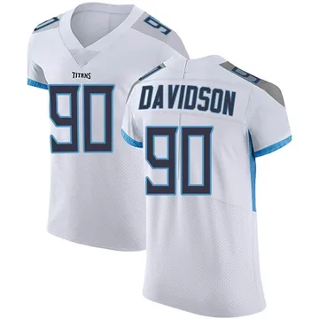 Men's Marlon Davidson Tennessee Titans Nike Elite Vapor Untouchable Jersey - White