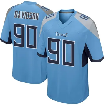 Men's Marlon Davidson Tennessee Titans Nike Game Jersey - Light Blue