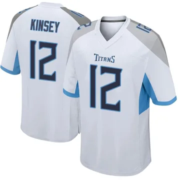 Men's Mason Kinsey Tennessee Titans Nike Game Jersey - White