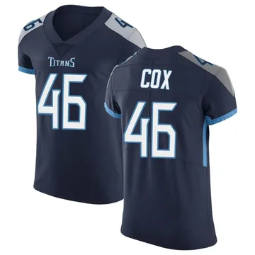 Men's Morgan Cox Tennessee Titans Nike Elite Vapor Untouchable Jersey - Navy