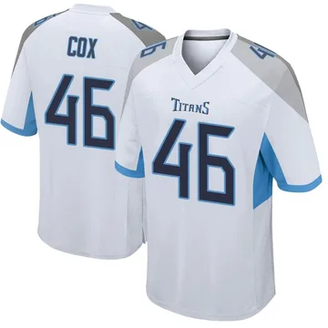 Men's Morgan Cox Tennessee Titans Nike Game Jersey - White