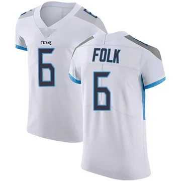 Men's Nick Folk Tennessee Titans Nike Elite Vapor Untouchable Jersey - White