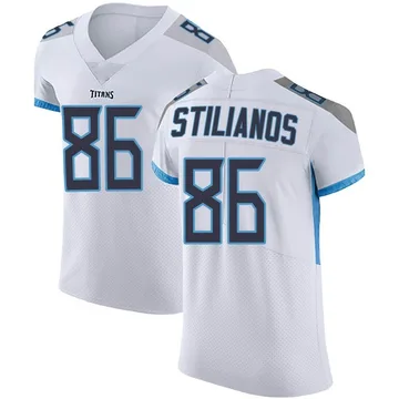 Men's Steven Stilianos Tennessee Titans Nike Elite Vapor Untouchable Jersey - White