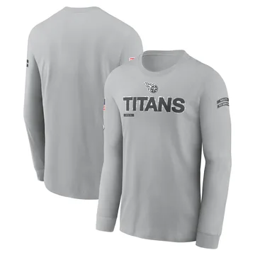 Tennessee Titans 2024 Salute To Service Long Sleeve T-Shirt Gray