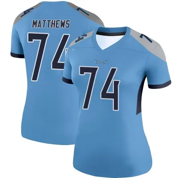 Women's Bruce Matthews Tennessee Titans Nike Legend Jersey - Light Blue