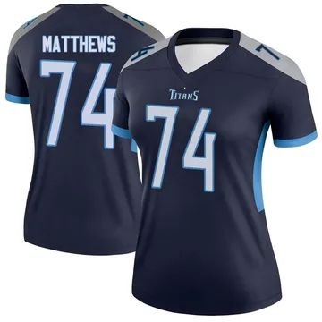 Women's Bruce Matthews Tennessee Titans Nike Legend Jersey - Navy