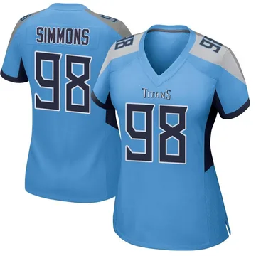 Women's Jeffery Simmons Tennessee Titans Nike Game Jersey - Light Blue