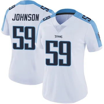 Women's Kyron Johnson Tennessee Titans Nike Limited Vapor Untouchable Jersey - White