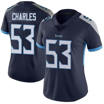 Women's Saahdiq Charles Tennessee Titans Nike Limited Vapor Untouchable Jersey - Navy