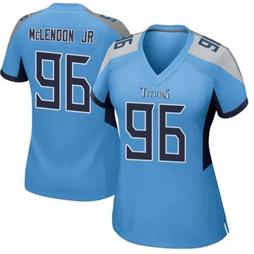 Women's TK McLendon Jr. Tennessee Titans Nike Game Jersey - Light Blue