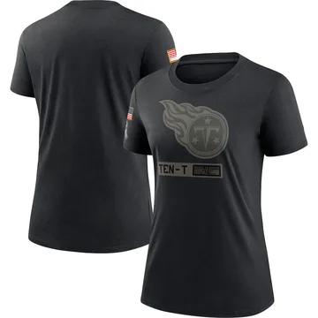 Women's Tennessee Titans Black 2020 Salute To Service Performance T-Shirt