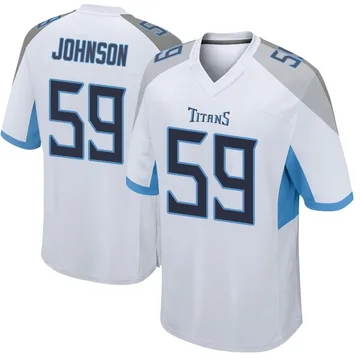 Youth Kyron Johnson Tennessee Titans Nike Game Jersey - White