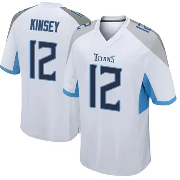 Youth Mason Kinsey Tennessee Titans Nike Game Jersey - White