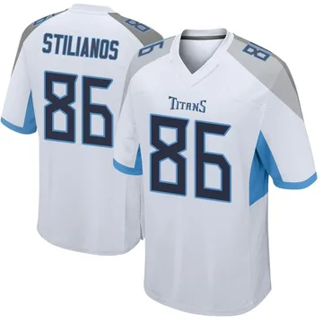 Youth Steven Stilianos Tennessee Titans Nike Game Jersey - White